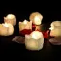 MIOSIST 12Pcs LED Electronic Candle with Timer,Candle Simulating Dripping Effect and Flashing Flame, Flameless Flickering Candles for Wedding Proposal Party Halloween Christmas Decor(Warm White)
