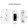 BESTTEN 20 Amp GFCI Outlet, Tamper-Resistant Receptacle with LED Indicator, Wallplate Included, ETL Certified (10 Pack)
