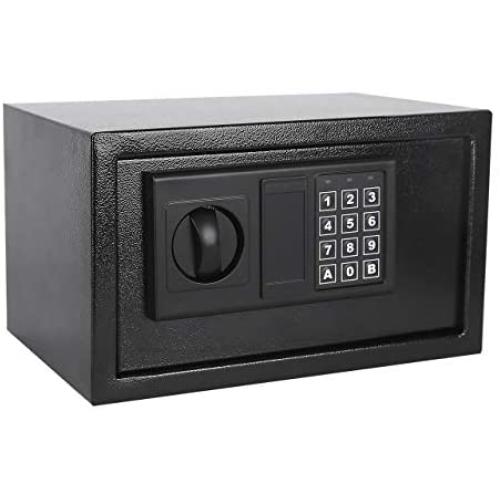 Homeyuer Security Safe Box 0.38 Cubic Feet with Induction Light,Electronic Digital Security Safe With Steel Construction,for BusinessGun Passport,Jewelry and Cash, Suitable Use in Homes,Hotels,Dormitories and Offices