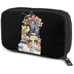 Hxuedan Studio Ghibli Anime Art The Data Cable Storage Bag is A Portable and Independent Design SuitableVFor Travelers to Place The Data Cable, Earphone and Electronic Product Data Cable Storage Bag