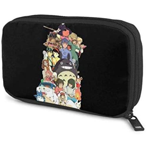 Hxuedan Studio Ghibli Anime Art The Data Cable Storage Bag is A Portable and Independent Design SuitableVFor Travelers to Place The Data Cable, Earphone and Electronic Product Data Cable Storage Bag