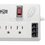 Tripp Lite Surge Protector Power Strip 8 Outlet, 6ft Cord, DSL/Phone/Modem Protection, 3150 Joules, TAA (TLP806TELTAA)