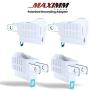 Maximm Polarized Grounding Adapter, 4 Pack, White, 2 Prong Grounding Converter For wall Outlets Plugs, Turn 2-Prong Outlets to 3-Prong Outlets, Easy to Install, Indoor Only, ETL Listed