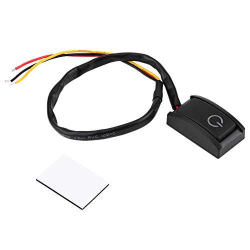 Qiilu DC 12V 200A Car DIY Switch Paste Type Sticky Button Switch ON/Off