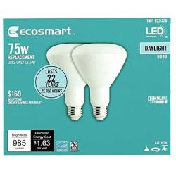 EcoSmart 75-Watt Equivalent BR30 Dimmable LED Light Bulb Daylight (8-Pack)