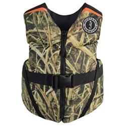 Mustang Survival - Youth Foam Life Jacket - Mossy Oak Shadow Grass Blades, Youth (55 lbs - 88 lbs)
