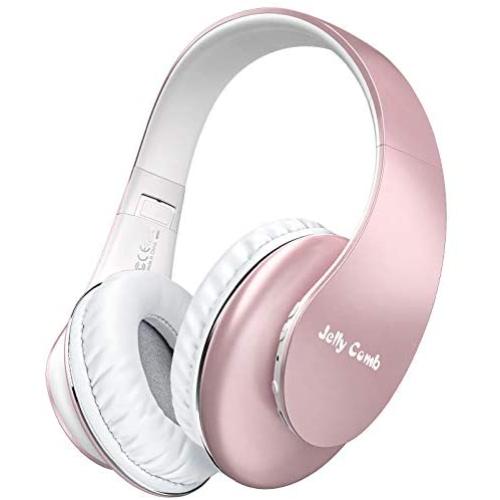 Wireless TV Headphones, Jelly Comb Wireless Headphones for TV Watching with 2.4G RF Transmitter(Support Optical, 3.5mm AUX, RCA Audio Out), Wireless Over-Ear Stereo Headset 100ft Range YP078