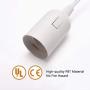 JACKYLED Extension Hanging Lantern Cord Cable UL 12Ft E26 E27 Socket On/Off Button Plug in Pendant Lighting for Kitchen Bedroom Plant Growth Light