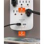 Fosmon 6 Outlet Surge Protector 1200J (2 Pack) with 3.1A Dual USB Ports Charger, Multi Plug Outlet Extender 1875 Watt, 3-Prong Grounded Wall Tap Splitter Adapter