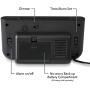 RCA Digital Alarm Clock - Large 1.4'' LED Display with Brightness Control and Repeating Snooze, AC Powered – Compact, Reliable, Easy to Use Black