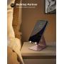 Cell Phone Stand, Lamicall Phone Cradle : Phone Dock, Holder Compatible with Phone 12 Mini 11 Pro XS Max XR X 6 6s 7 8 Plus 5 5s 5c and All Other Smartphones, Table, Night Stand - Rose Gold