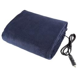Stalwart 75-hblanket Electric Car Blanket- Heated 12 Volt Fleece Travel Throw for Car and RV-Great for Cold Weather, Tailgating, and Emergency Kits by -BLUE