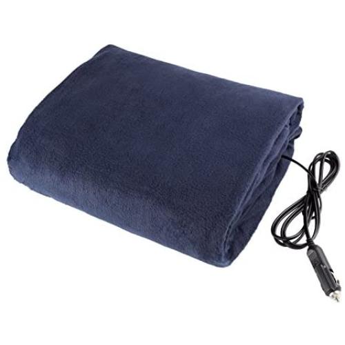 Stalwart 75-hblanket Electric Car Blanket- Heated 12 Volt Fleece Travel Throw for Car and RV-Great for Cold Weather, Tailgating, and Emergency Kits by -BLUE