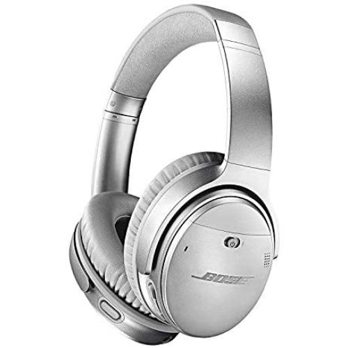 Bose QuietComfort 35 (Series II) Wireless Headphones, Noise Cancelling - Silver (Renewed)