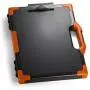 Officemate OIC Carryall Clipboard Storage Box, Letter/Legal Size, Black and Orange (83326)