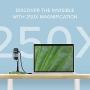 Plugable USB 2.0 Digital Microscope with Flexible Arm Observation Stand Compatible with Windows, Mac, Linux (2MP, 250x Magnification)