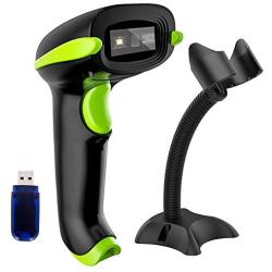 NADAMOO 2D Wireless Barcode Scanner with Stand, Compatible with Bluetooth & 2.4G Wireless & Wired Connection, Cordless QR Code Scanner USB Image Bar Code Reader for Computer Tablet iPhone iPad Android