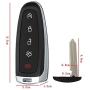 WFMJ for Ford Edge Expedition Explorer Flex Focus Taurus Lincoln MKX MKS MKT Navigator 2011 2012 2013 2014 2015 2016 Keyless Entry 5 Buttons Remote Key Case Shell Fob