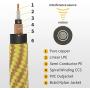 Donner Guitar Cable 20 ft, Low Noise Guitar AMP Cord, 1/4 Inch Instrument Cable for Electric Guitar Bass Straight to Straight Brown Yellow Donner Guitar Cable 20 ft, Low Noise Guitar AMP Cord, 1/4 Inch Instrument Cable for Electric Guitar Bass Straight to Straight Brown Yellow