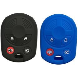 2Pcs Coolbestda Keyless Entry Remote Control Smart Key Case Cover for Ford Escape Explorer Mustang Transit Fusion Focus Lincoln Navigator Zephyr