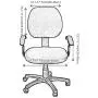 Jinzio Computer Office Chair Cover - Split Protective & Stretchable Cloth Polyester Universal Desk Task Chair Chair Covers Stretch Rotating Chair Slipcover, Navy