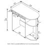 Furinno Go Green Home Laptop Notebook Computer Desk/Table, With 2 Bin Drawers, Black/Grey/Black