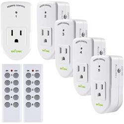 BN-LINK ES1513-5-2 Wireless Remote Control Outlet with Extra Long Range (5 Pack)