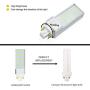 Luxvista NO BALLAST GX24Q LED Light Bulbs - 7W G24Q 4-Pin Base PLC LED Horizontal Recessed Bulb 13W CFL Lights Replacement for High-Ceiling Bedroom Laundry Room Daylight 6000K (2-Pack)