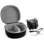 Caseling Hard Case fits Walkers Game Ear Razor Slim or Howard Leight Impact Sport ﻿and Genesis Sharp-Shooter Safety Eyewear Glasses (Fits Earmuff & Glass) Case only.