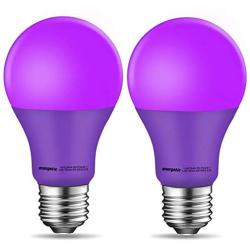 12 Pack A19 Purple Light Bulb, 3W Equivalent 40W, E26 Base Non-dimmable LED Bulb for Indoor Use, Party Decoration, Home and Holiday Lighting, UL Listed