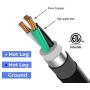 Miady 25ft 50AMP Welder Extension Cord, 8 Gauge Heavy Duty Industrial NEMA 6-50 Welding Machine Cord with Lighted End, ETL Approved