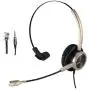 Phone Headset RJ9 for Office Call Center with Noise Cancelling Mic with Extra 3.5mm Connetor for Mobiles Compatible with Avaya Nortel Aastra Toshiba Phone