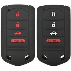 Coolbestda 2Pcs Key Fob Cover Case Protector Remote Control Skin for Acura MDX TL TLX ZDX RDX TSX RL ZD IL M3N5WY8145 (Not fit Engine Hold FOB)