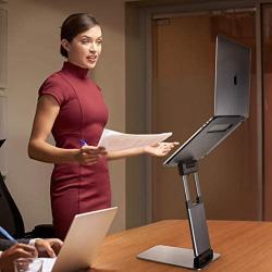 Ergonomic Laptop stand for desk, Adjustable height up to 20'', Laptop riser computer stand for laptop, Portable laptop stands, Fits MacBook, Laptops 10 15 17 inches, Laptop holder and Laptop desk stand