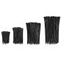 Each 100 Pack KOOWIN 4+6+8+12 Inch Self-Locking Eco-Friendly Black Nylon Plastic Cable Zip Ties Assorted Sizes Heavy Duty Wire Tie Wraps for Home, Office, Garden, Garage, Workshop (400pcs)