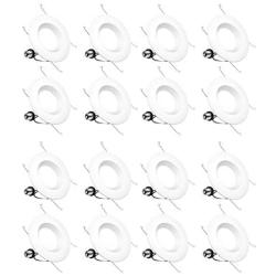 Hyperikon 6 Inch LED Recessed Lighting, 14W=75W 5 Inch, Retrofit Dimmable Downlight Flushmount Ceiling Can Lights, UL, Daylight White, 16 Pack
