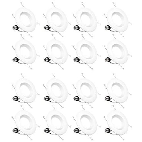 Hyperikon 6 Inch LED Recessed Lighting, 14W=75W 5 Inch, Retrofit Dimmable Downlight Flushmount Ceiling Can Lights, UL, Daylight White, 16 Pack