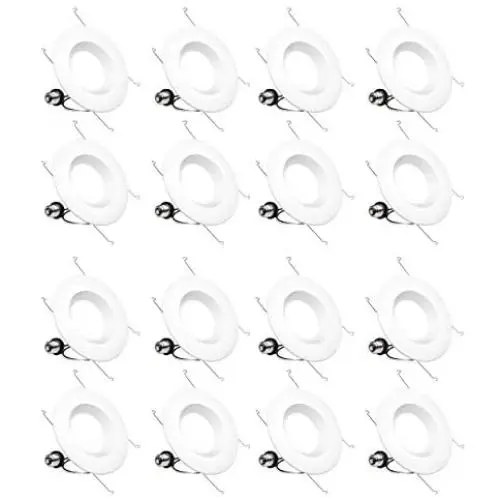 Hyperikon 6 Inch LED Recessed Lighting, 14W=75W 5 Inch, Retrofit Dimmable Downlight, UL, Warm White, 16 Pack