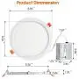 Canless LED Recessed Lighting, 18W 8 Inch Ultral Thin Dimmable Recessed Ceiling Light with Junction Box, 4000K Neutral White 1800LM Slim Downlight, UL Certified