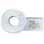 trueCABLE Cat6 Shielded Riser (CMR), 1000ft, White, 23AWG Solid Bare Copper, 550MHz, ETL Listed, Overall Foil Shield (FTP), Bulk Ethernet Cable