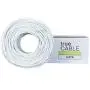 trueCABLE Cat6 Shielded Riser (CMR), 1000ft, White, 23AWG Solid Bare Copper, 550MHz, ETL Listed, Overall Foil Shield (FTP), Bulk Ethernet Cable