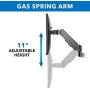 Mount-It! Monitor Wall Mount with Full Motion Gas Spring Arm | Height Adjustable Bracket for Flat Panel Screens Up to 32'' | Fits VESA 75 and 100, 17.6 Lbs Capacity, Black