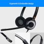 IPD IPH-165 Binaural canceling, Corded Call Center/Office Headset with U10P-S Bottom Cable Works with All Yealink,Snom,Panasonic & LG IP Phones