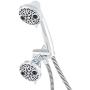 Oxygenics PowerMassage Combo 2 GPM Multi-Function Hand Shower Package with Hose, Chrome