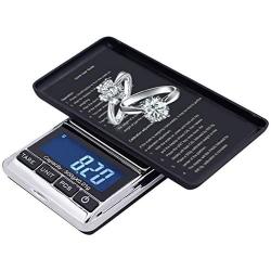 Ataller Digital Pocket Scale, 0.001oz/0.01g 200g Precision Portable Jewelry Scale, Mini Electronic Gram Weight Scales, Tare, Auto Off, Stainless Steel, White Backlit Display (Max:200g/d=0.01g)