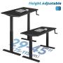 DEVAISE Adjustable Height Standing Desk, 47 inch Sit to Stand Up Desk Workstaion with Crank Handle for Office Home, Black