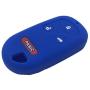 Ezzy Auto Red and Blue Silicone Rubber Key Fob Case Key Covers Key Jacket Skin Protector fit for Honda Accord CR-V Civic Acura TL RL CL