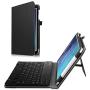 Fintie Keyboard Case for Samsung Galaxy Tab E 9.6 - Slim Fit PU Leather Stand Cover with Premium Quality [All-ABS Hard Material] Removable Wireless [Long Life Battery] Bluetooth Keyboard, Black