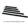 Saisn Reusable Fastening Tape Cable Ties 3/4 Inch Double Side Hook Roll (5 Yard, Black)