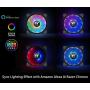 Thermaltake Riing Duo 140mm 16.8 Million RGB Color (Alexa, Razer Chroma) Software Enabled 2 Light Rings 18 Addressable LED 9 Blades Hydraulic Bearing Case/Radiator Fan, 3 Pack, CL-F078-PL14SW-A